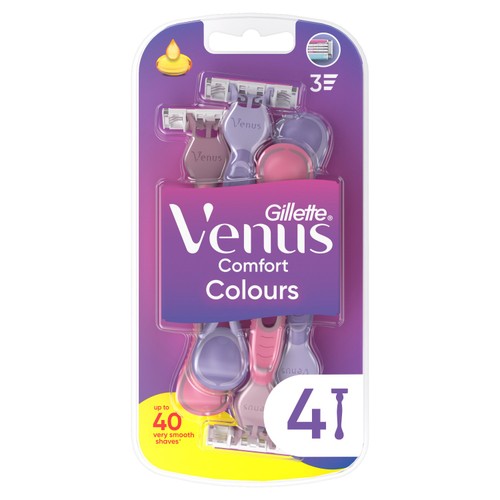 Venus multicoloured disposable razors