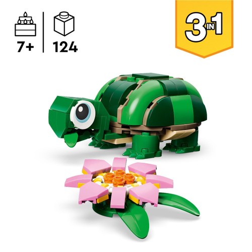 Lego Creator Turtle With A Water Lily Flower 31377
