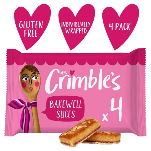 Mrs Crimble's Gluten Free 4 Big Bakewell Slices 