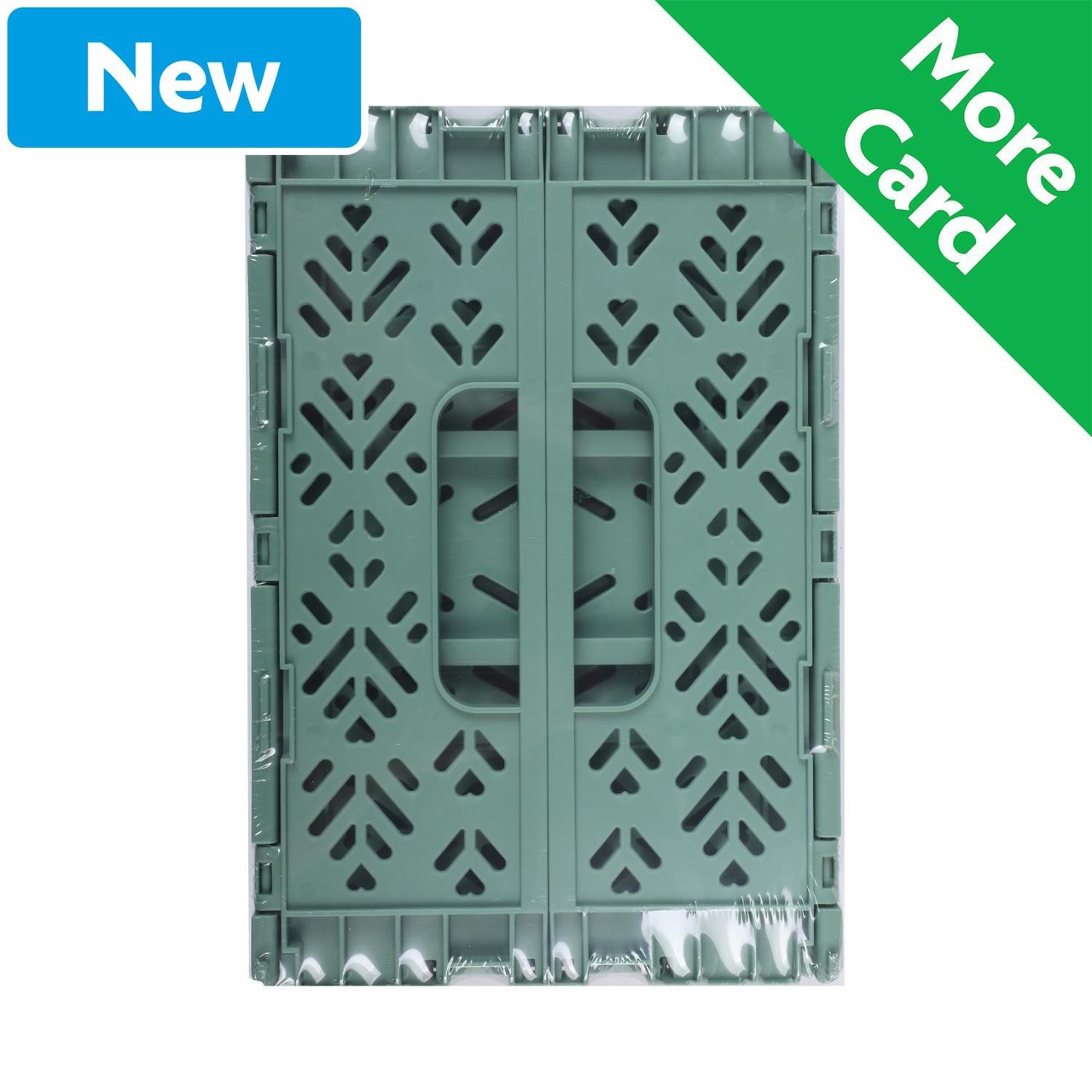 Nutmeg Home Green Folding Storage Crates - 2 pack