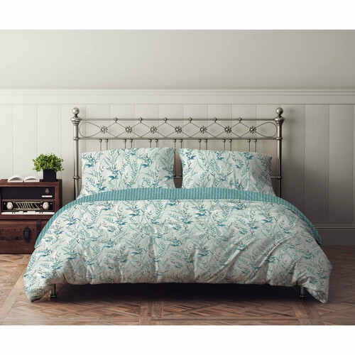 Nutmeg Home Meadow Spray 100% Cotton Duvet Set King