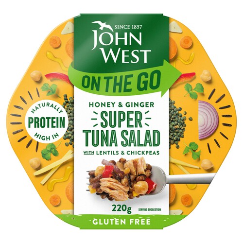 John West On The Go Honey & Ginger Super Tuna Salad Gluten Free (220g)