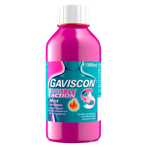 Gaviscon Double Action Heartburn & Indigestion Liquid Mint Flavour