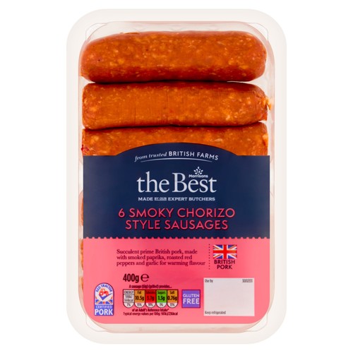 Morrisons The Best Chorizo Style Sausages   400g