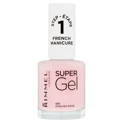 Rimmel London Super Gel French Manicure Nail Polish English Rose