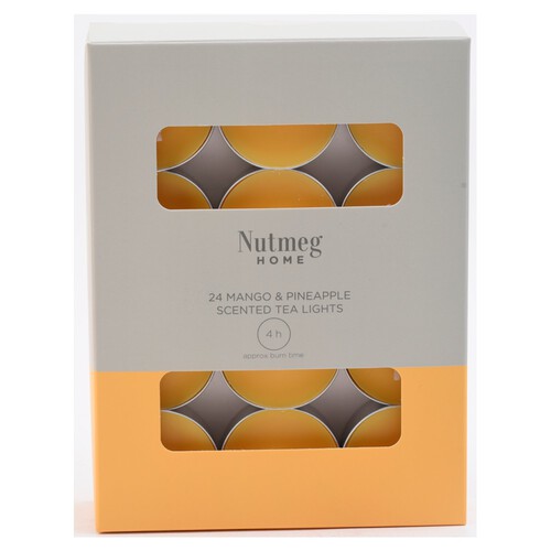 Nutmeg Home Tealights Mango & Pineapple Yellow