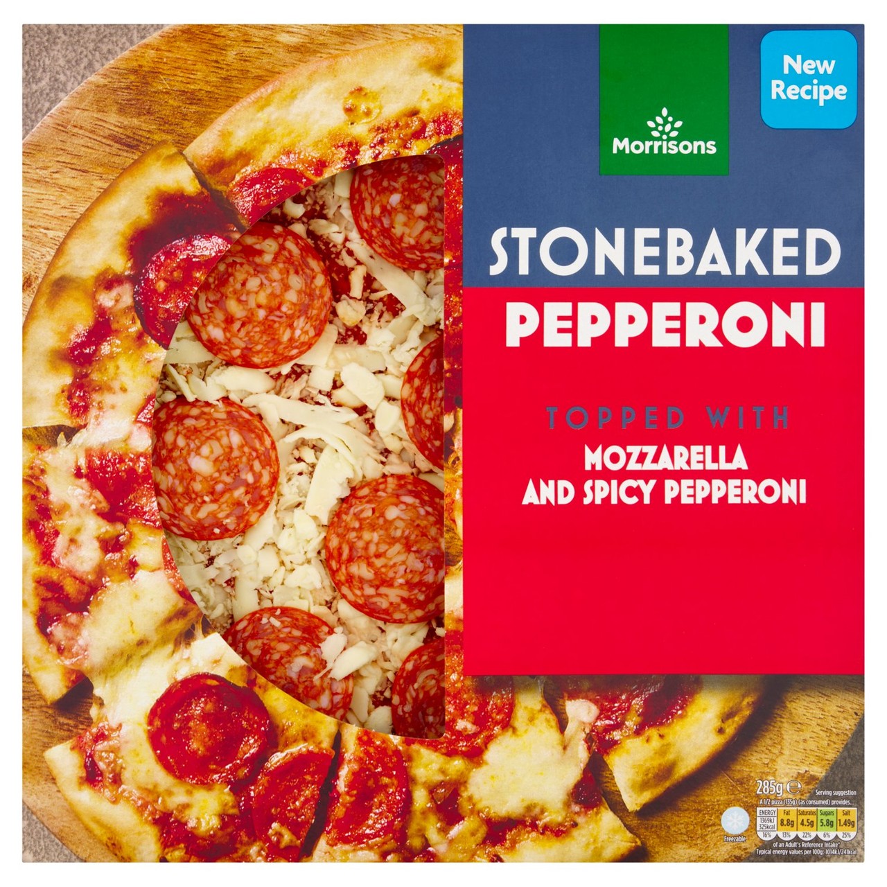 Morrisons Stonebaked Pepperoni Pizza 285g