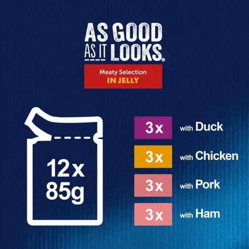 Felix As Good as It Looks Meaty With Ham In Jelly 