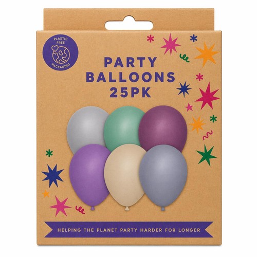 Mad Party Pastel Latex Balloons 25 Pack