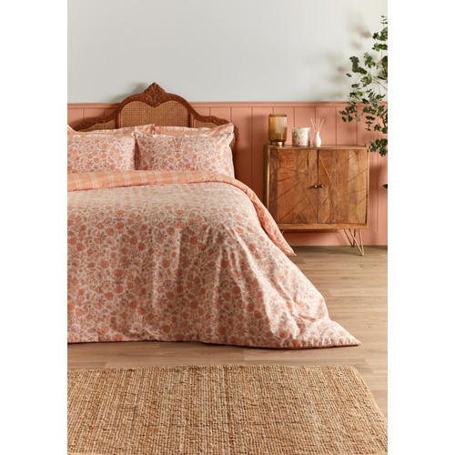 Nutmeg Home Easy Care Oxford Edge Printed Duvet Set Double