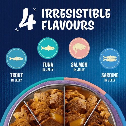 FELIX As Good As it Looks Senior 7+ Fish In Jelly Wet Cat Food 12x85g