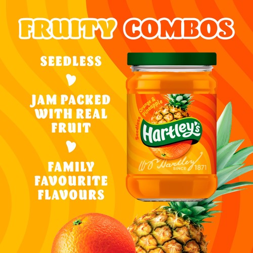 Hartley's Fruity Combos Pineapple & Orange Jam 300g