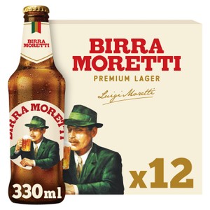 Birra Moretti Lager Beer Bottles 12 x 330ml