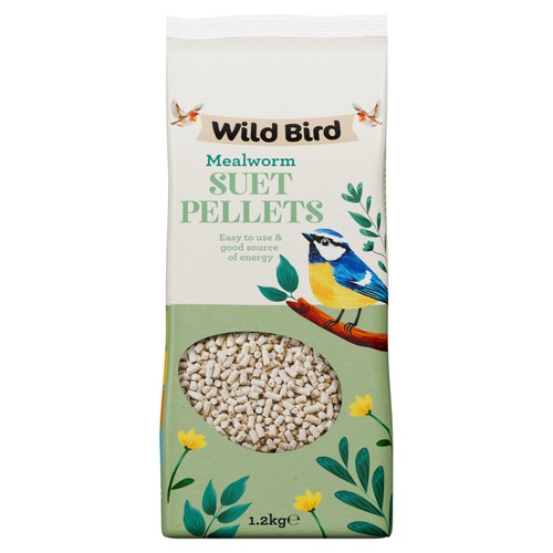 Wild Bird Suet Pellets Flavoured With Mealworms 1.2kg