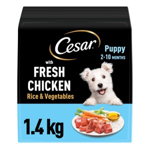 Cesar Cesar Vegatables Chicken Puppy Dry Dog Food pet food packaging