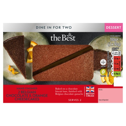 Morrisons The Best 2 Belgian Chocolate Orange Cheesecake Slices 180g