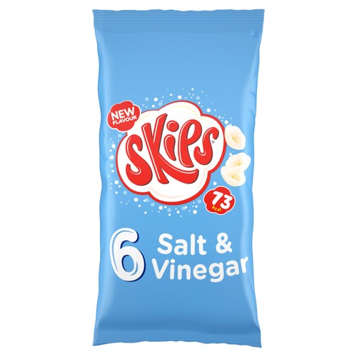 Skips Salt & Vinegar Crisps  6 x 13.1g
