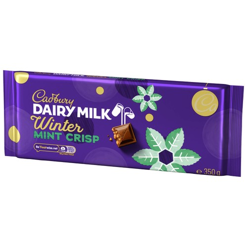 Cadbury Dairy Milk Winter Mint Crisp Bar 350g