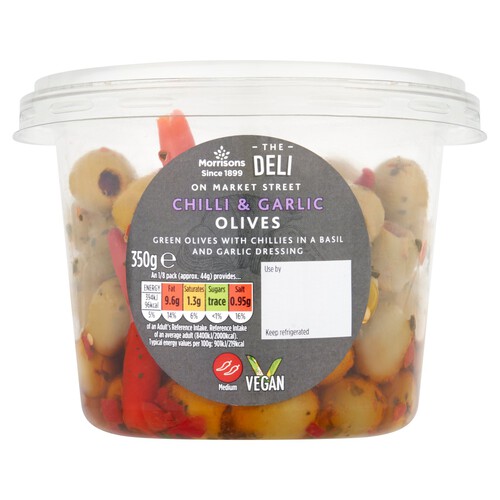 Market Street Deli Chilli & Garlic Olives Pot 