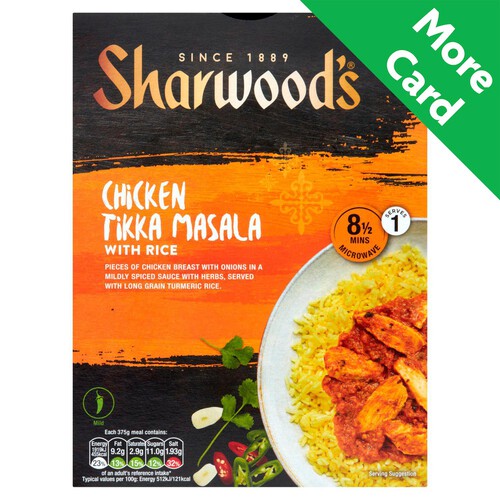 Sharwood's Chicken Tikka Masala with Rice 