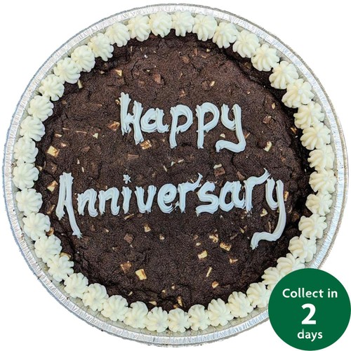 Giant 10" Triple Chocolate Cookie Happy Anniversary (Serves 10)   FTO