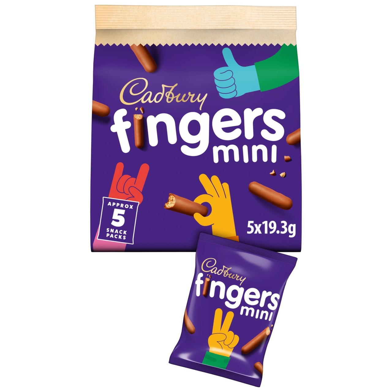 Cadbury Mini Fingers Chocolate Biscuits 5 Pack Multipack