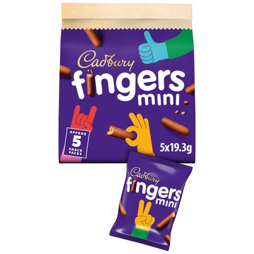 Cadbury Mini Fingers Chocolate Biscuits 5 Pack Multipack
