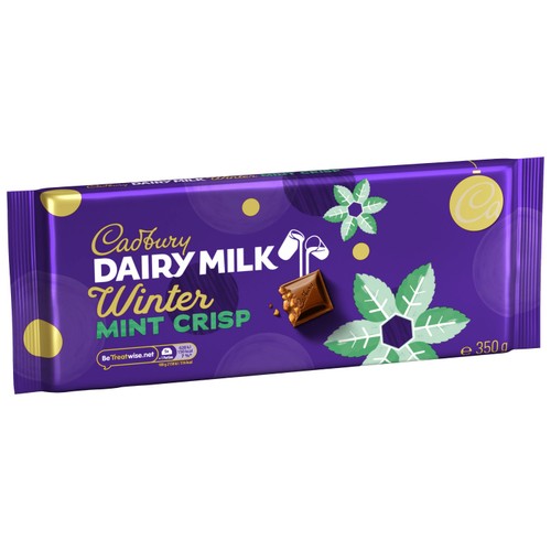 Cadbury Dairy Milk Winter Mint Crisp Bar 350g