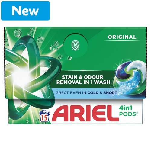 Ariel Original 4-In-1 Pods Washing Capsules 15 Washes