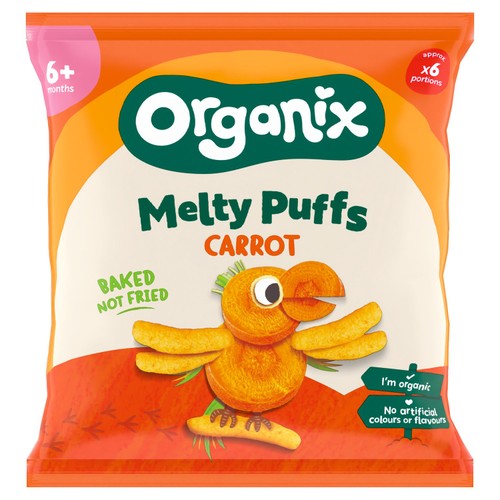  Organix Melty Carrot Puffs 6+ Months 