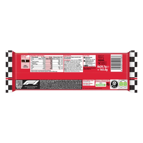 KitKat 2 Finger Dark Chocolate Biscuit Bar 8 Pack Multipack