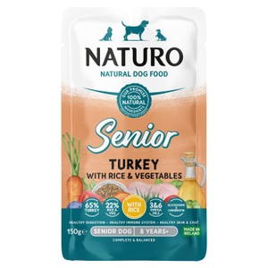 Naturo Natural Pet Food Turkey with Rice & Vegetables Senior Dog Food 8 Years+ 400g