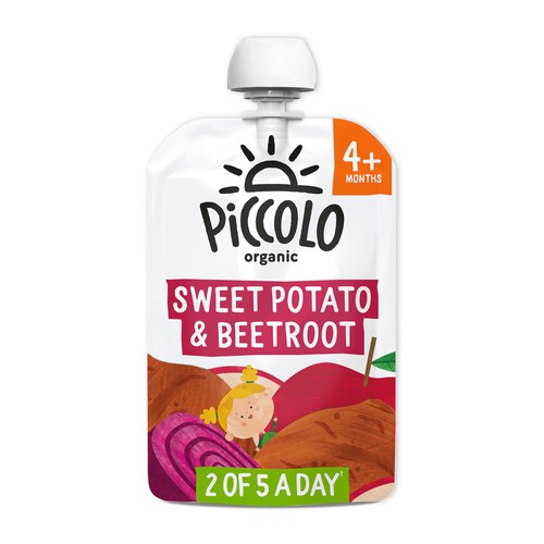 Piccolo Organic Sweet Potato, Beetroot, Pear & Apple 4+ Months 