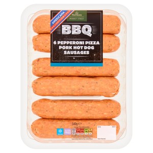 Morrisons 6 Pepperoni Pizza Hot Dog Sausages 540g