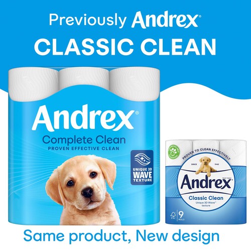 Andrex Complete Clean Toilet Tissue