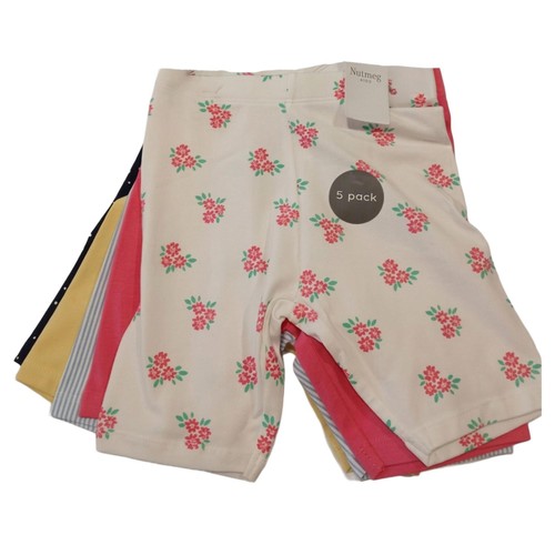 Nutmeg Girl's Size 1.5-2 Years 5 Pack Cycling Shorts