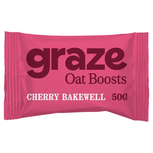 Graze Snack Box Oat Boosts Cherry Bakewell Flapjack 50g