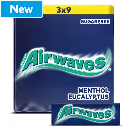 Airwaves menthol eucalyptus sugar free chewing gum