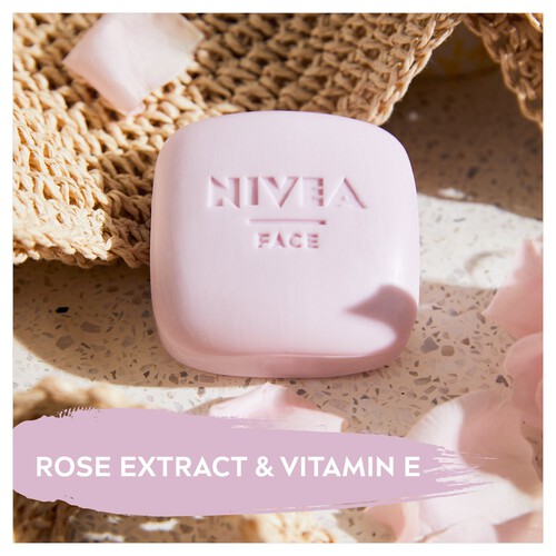 NIVEA Magic Bar Radiance Rose and Vitamin E Face Cleansing Bar 