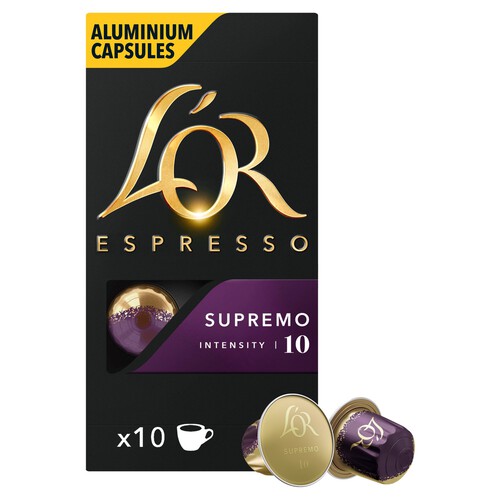 L'OR Espresso Supremo Coffee Pods x10 Intensity 10