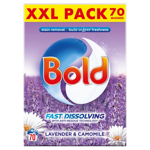 Bold 2-In-1 Lavender & Camomile Fast Dissolving Washing Powder 70 Washes