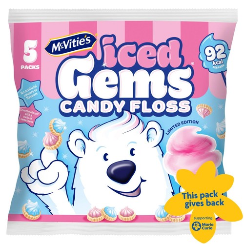 McVitie's Iced Gems Candy Floss Flavour 5 x 23g