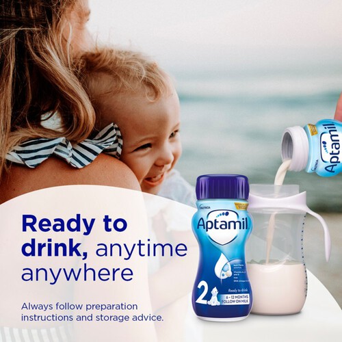 Aptamil 2 Follow On Baby Milk Formula Liquid Ready to Feed 6-12 Months