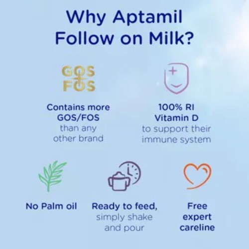 Aptamil 2 Follow On Baby Milk Formula Liquid Ready to Drink   200ml