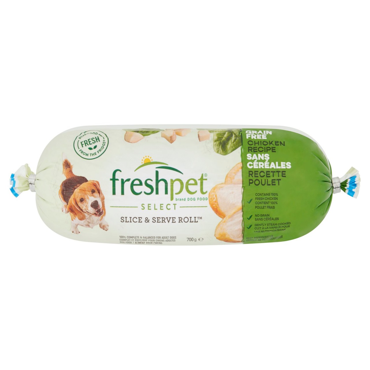 Freshpet Dog Roll Grain Free Chicken Recipe With Potato & Spinach