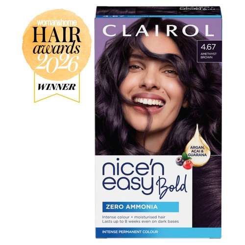 Clairol Nice'n Easy Bold Permanent Hair Dye 4.67 Amethyst Brown