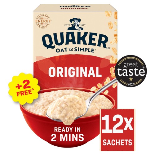 Quaker Oat So Simple Original 12 Sachets 