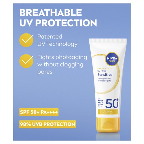 Nivea Sun UV Face Sensitive SPF 50 Cream  40ML