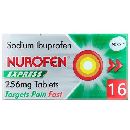 Nurofen Express 256mg Pain Relief Tablets Ibuprofen