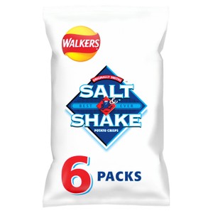 Walkers Salt & Shake Multipack Crisps 6x24g